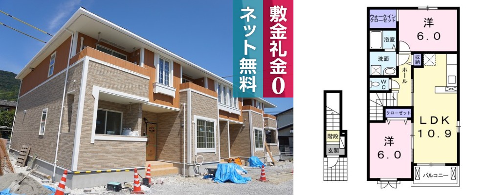 シェルブルー B 205の外観と間取り図