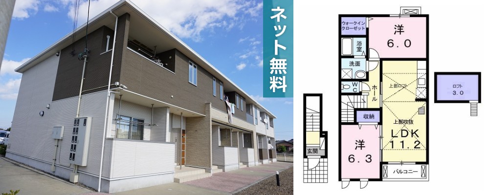 モン・エトワール 203の外観と間取り図