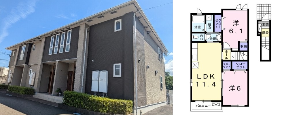 フォレスト ヴィラA 203の外観と間取り図
