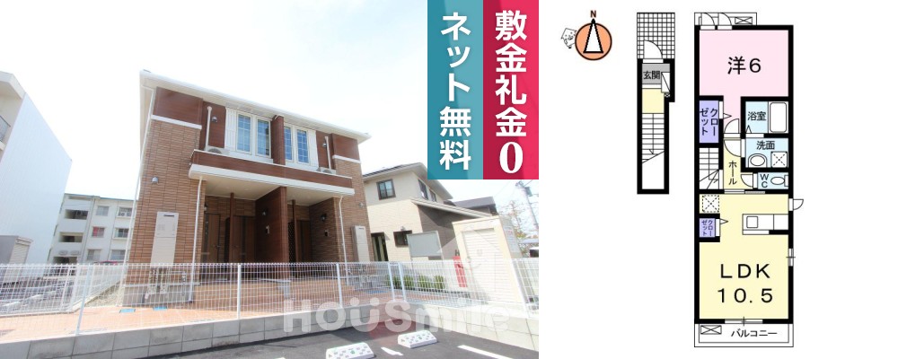 ラ.エトワール 201の外観と間取り図