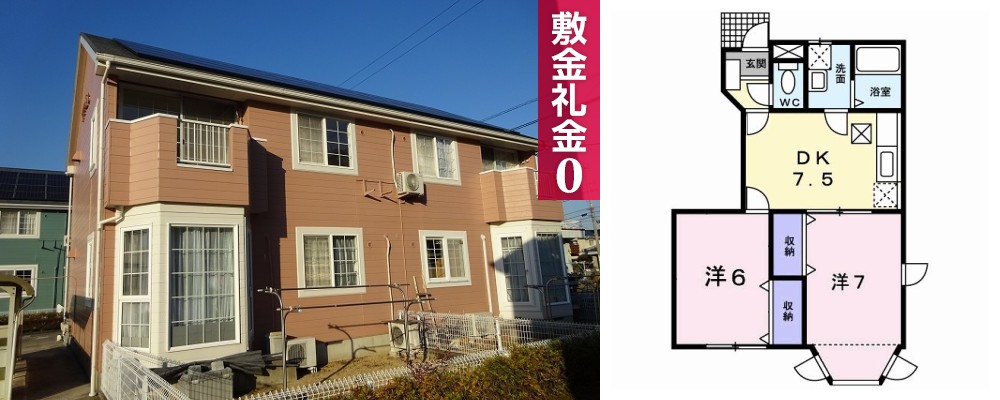 メゾン.ド ファミーユB 101の外観と間取り図