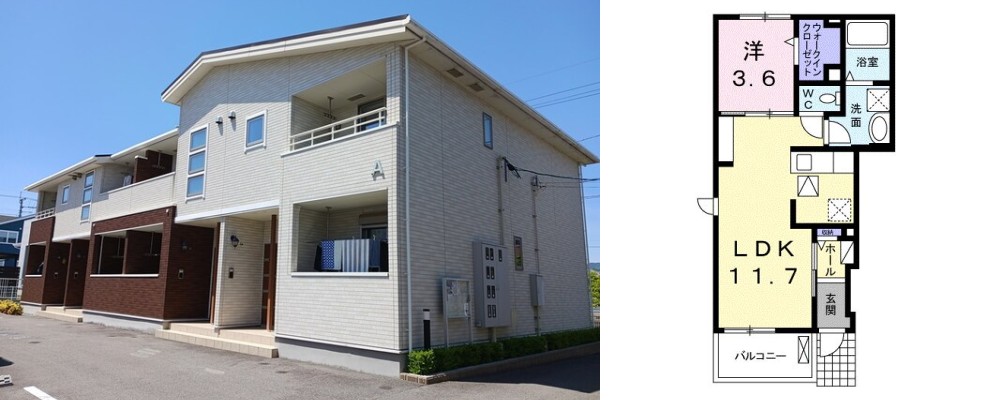 エルヴィータ A 101の外観と間取り図