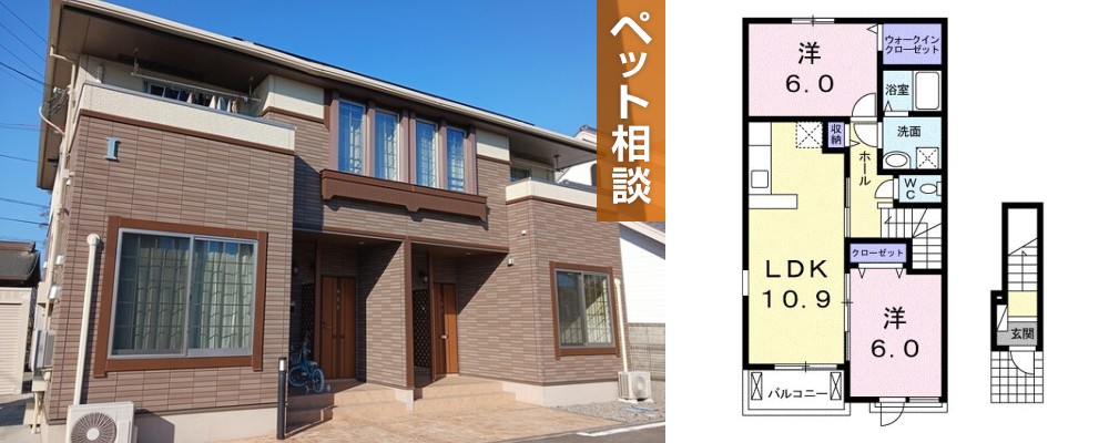 プチメゾンff I 201の外観と間取り図