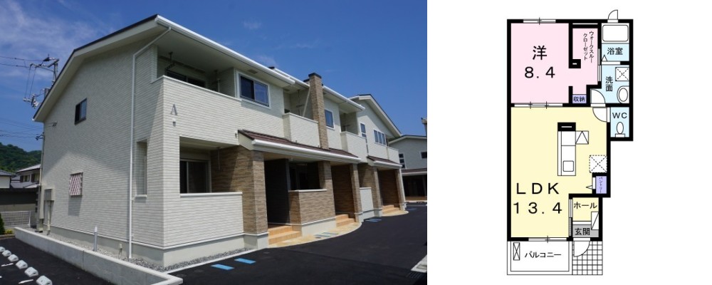 メゾン コンソラトゥールA 102の外観と間取り図