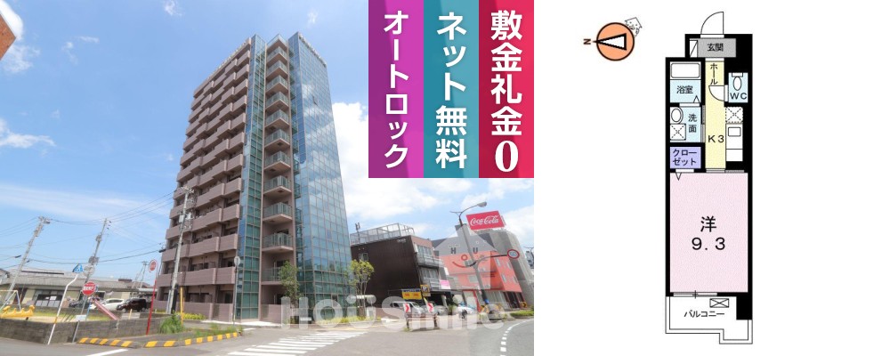 グランクリュ佐古 EAST 206の外観と間取り図