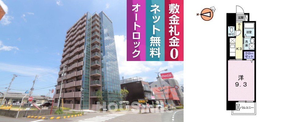グランクリュ佐古 EAST 607の外観と間取り図