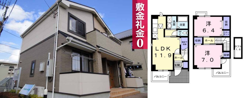 アットホーム石井 101の外観と間取り図
