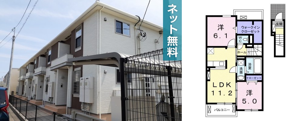 フレグランス 203の外観と間取り図
