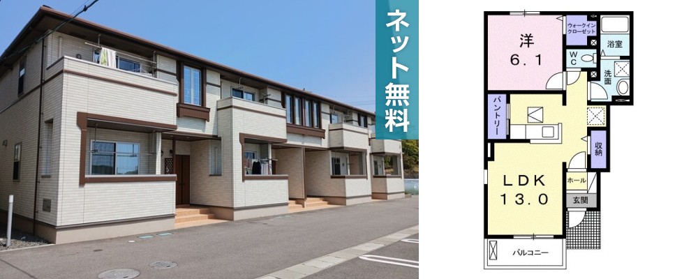 サンシーブルA 101の外観と間取り図