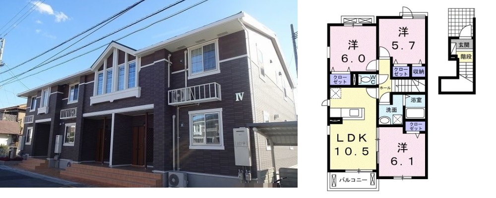 ヴァン・ヴェール IV 203の外観と間取り図