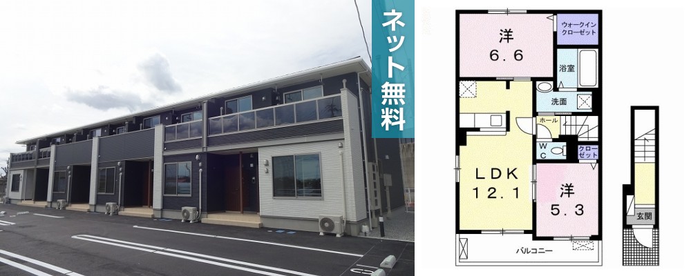 ル・エトワール 201の外観と間取り図