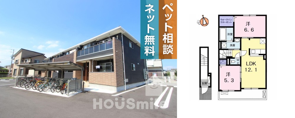 クラール 安宅F 203の外観と間取り図