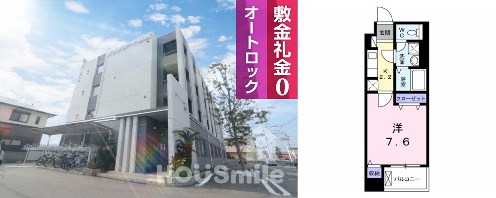 グランコート国府 307の外観と間取り図