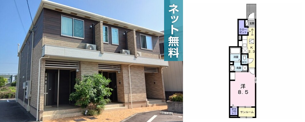 カントリー サイド 101の外観と間取り図
