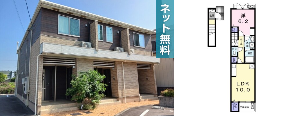 カントリー サイド 202の外観と間取り図