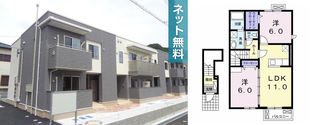 メゾン コンソラトゥールIIB 205の外観と間取り図