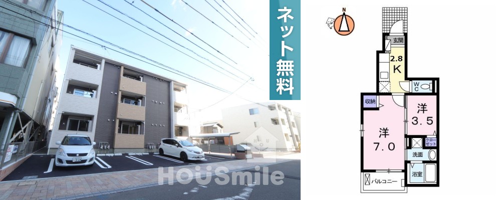 カゼッタ ドゥーエ 103の外観と間取り図