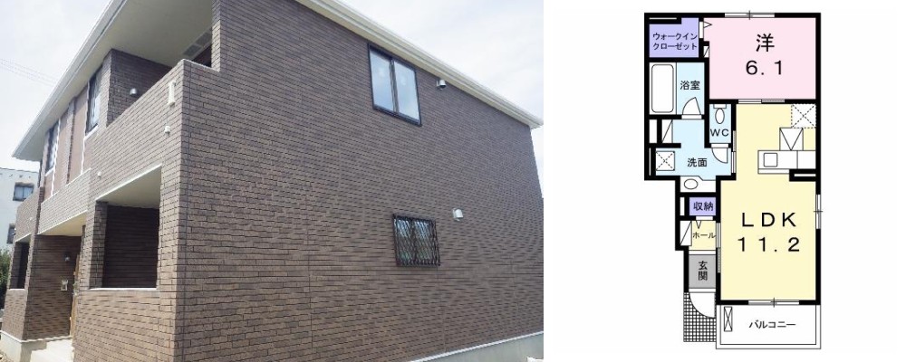 プリマヴェーラ’20 I 102の外観と間取り図