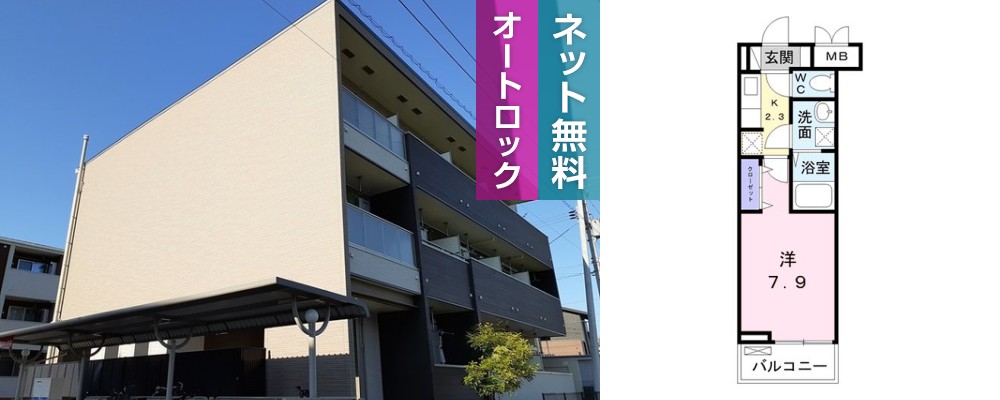 マリオ北島 D 202の外観と間取り図
