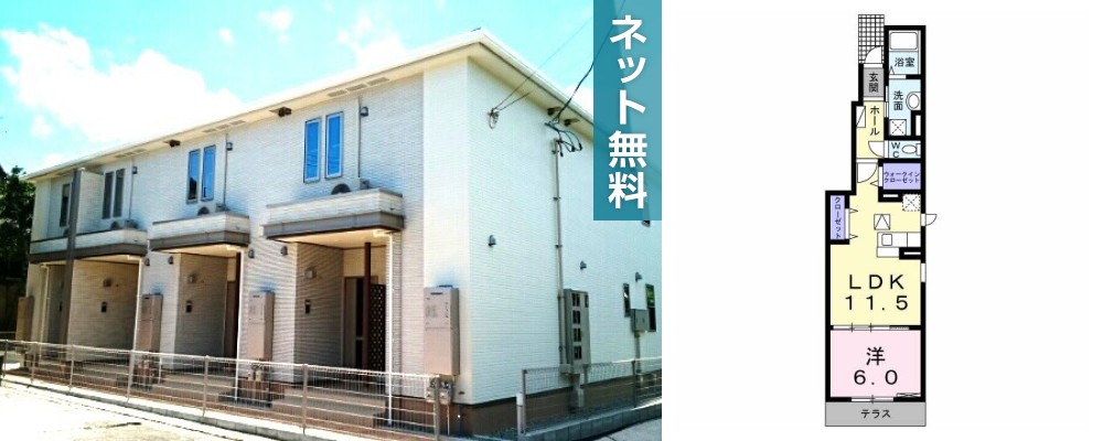 ハウラービレッジ 大阪屋 101の外観と間取り図