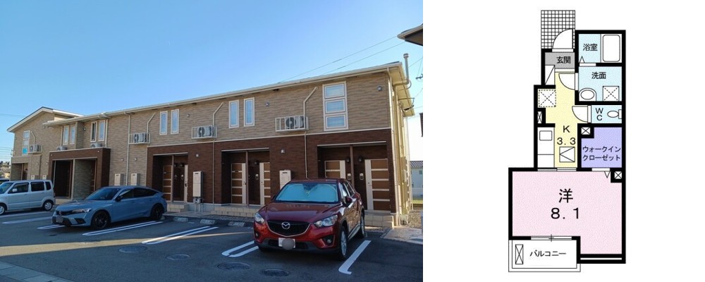 グラン ベルジュ C 106の外観と間取り図