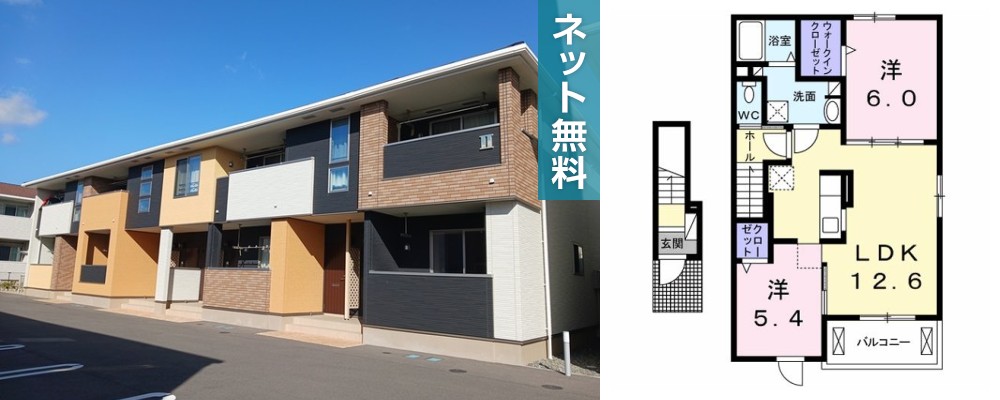ラグジュアリー II 205の外観と間取り図