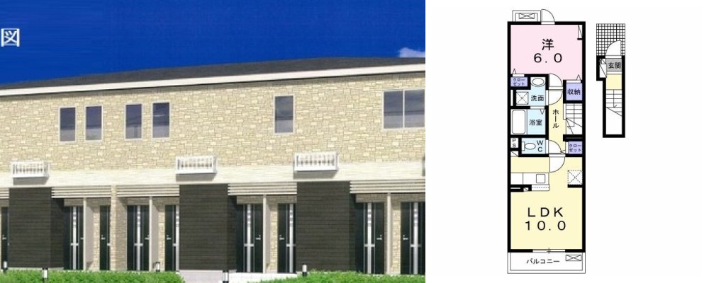 ウィルレジデンスXI 205の外観と間取り図