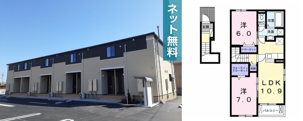 メゾン・ド・ATU B 201の外観と間取り図