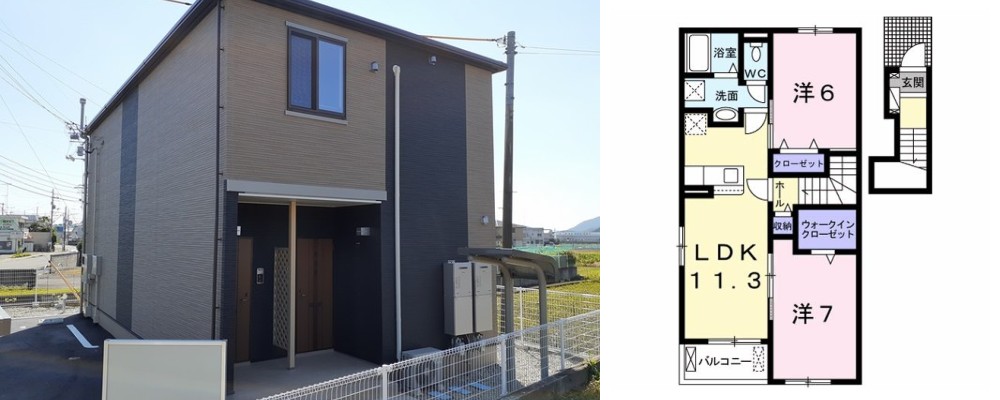 サウスブリッジ 201の外観と間取り図