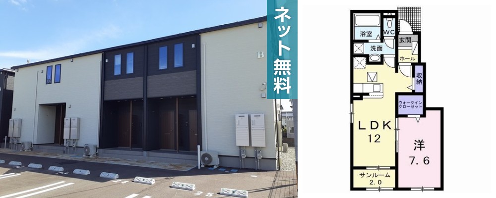 ボアソルチ B 103の外観と間取り図