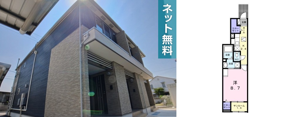 オーバラル 102の外観と間取り図