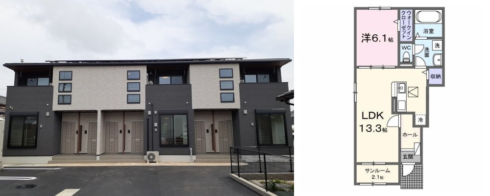 ルジャーダ 101の外観と間取り図