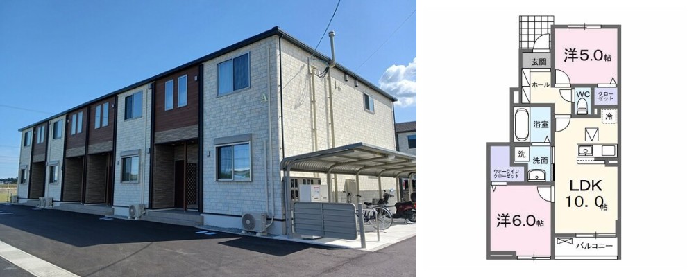 エトワール・イリゼ A 102の外観と間取り図