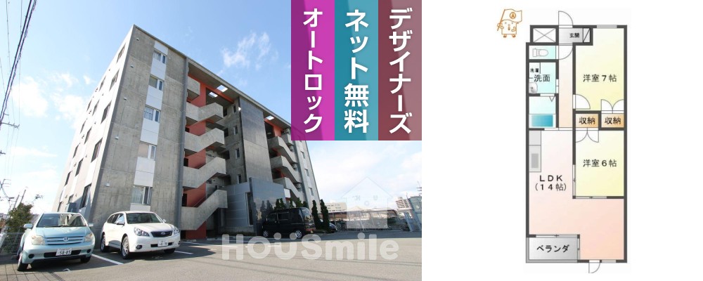 K’sガーデン神明 104の外観と間取り図