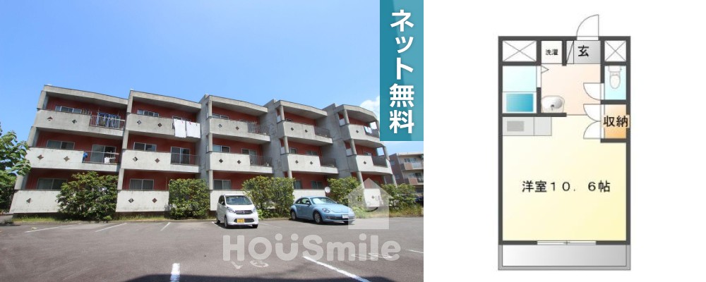 K’sガーデン住吉II 103の外観と間取り図