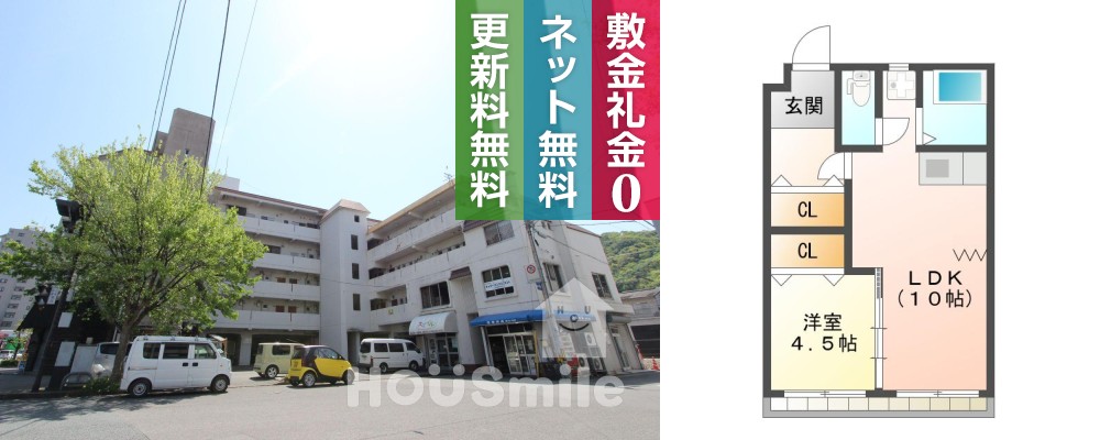 佐古二番町 マンション 1LDK 403の外観と間取り図