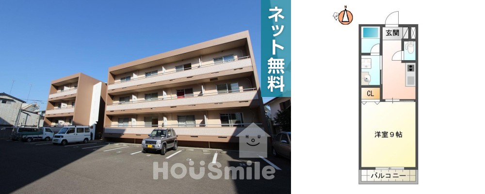 グランドパイン 305の外観と間取り図