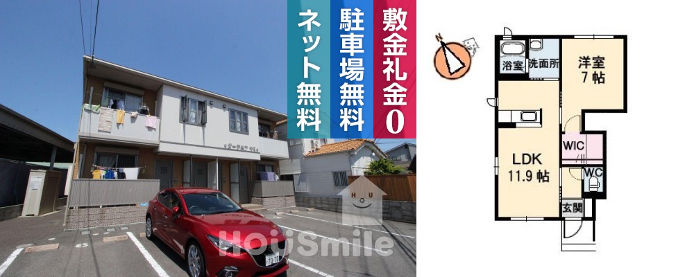 ガーデニアマミ 101の外観と間取り図