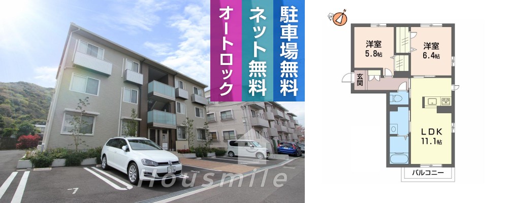 シャーメゾングランデ 201の外観と間取り図