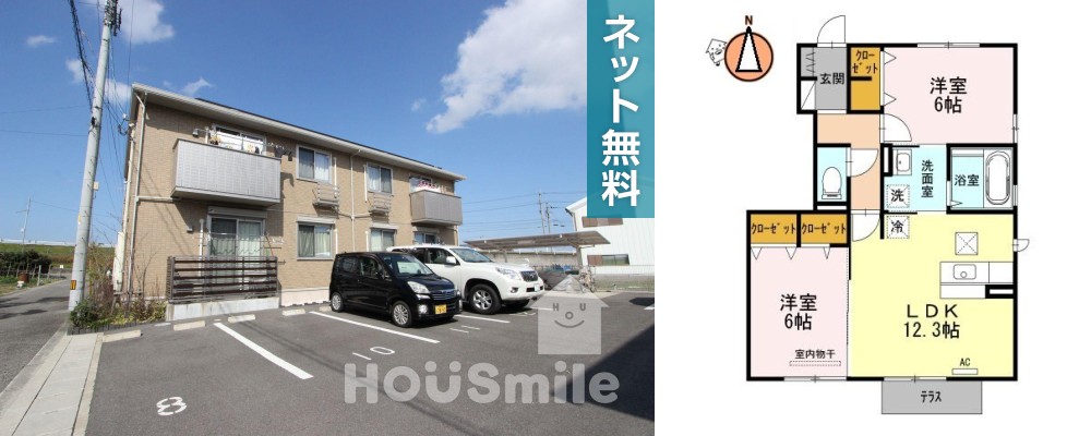 アヴァン ドゥースA 101の外観と間取り図