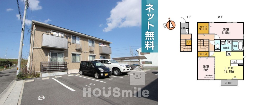 アヴァン ドゥースA 201の外観と間取り図