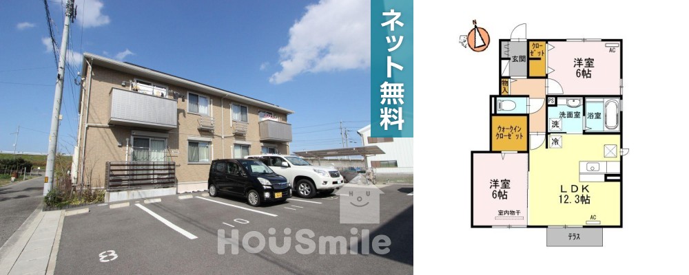 アヴァン ドゥースB 101の外観と間取り図