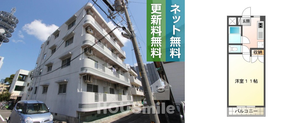 中常三島町 アパート 1K 102の外観と間取り図