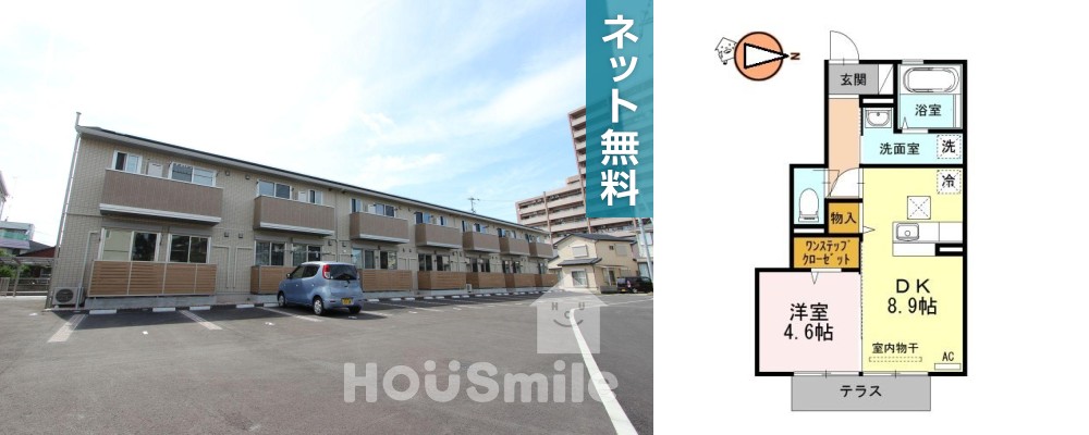 フィオーレ沖浜 102の外観と間取り図