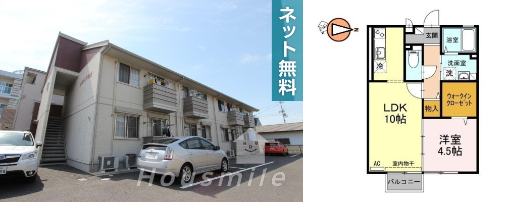 レセンテ住吉 101の外観と間取り図