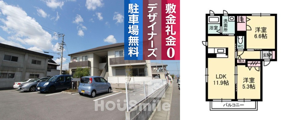 シャーメゾンMay 201の外観と間取り図
