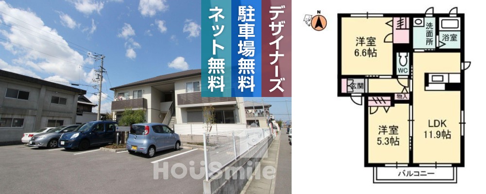 シャーメゾンMay 202の外観と間取り図