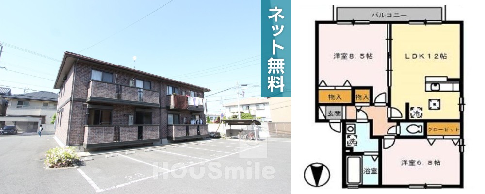 フェスティ佐古 A201の外観と間取り図