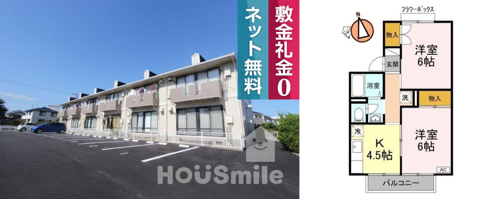 セジュール笹川 203の外観と間取り図