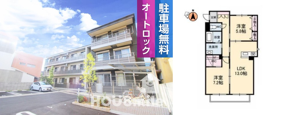 ステーブル・レジデンス 301の外観と間取り図